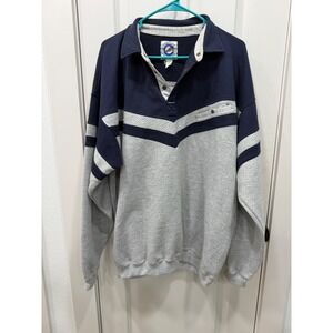 Vintage Greenline International Pullover Sweatshirt Navy Grey XLT Tall Mens